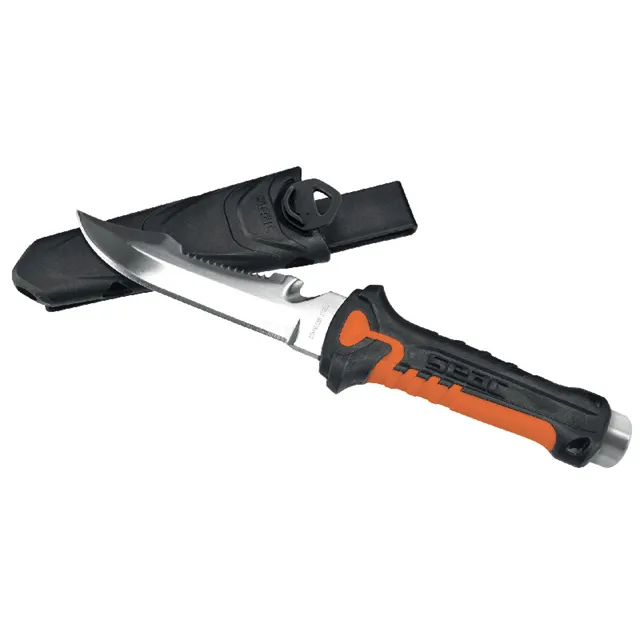 Cuchillo de Buceo Seac Rapid con Martillo y Hoja Dentada