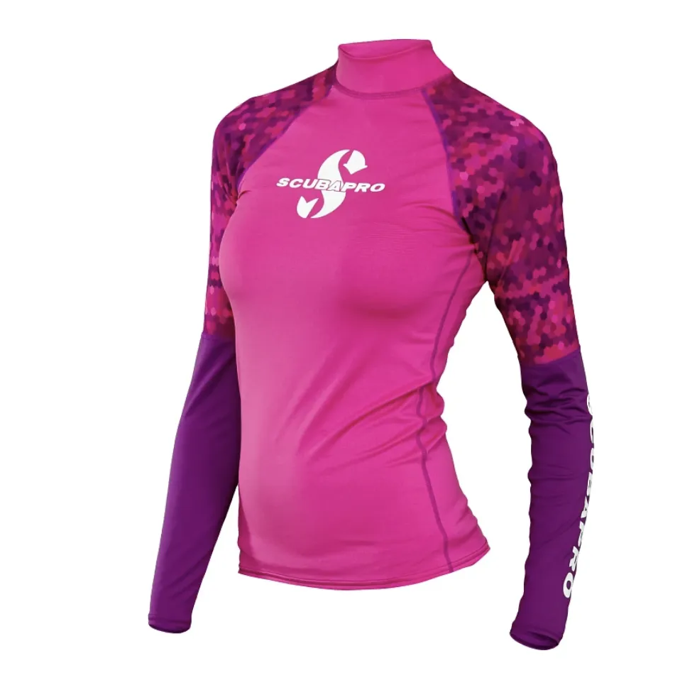 Rash Guard de Manga Larga con UPF 50, Mujer