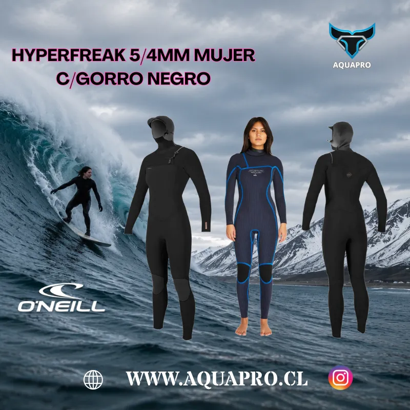 TRAJE MUJER HYPERFREAK 5.4MM CHEST ZIP W/HOOD
