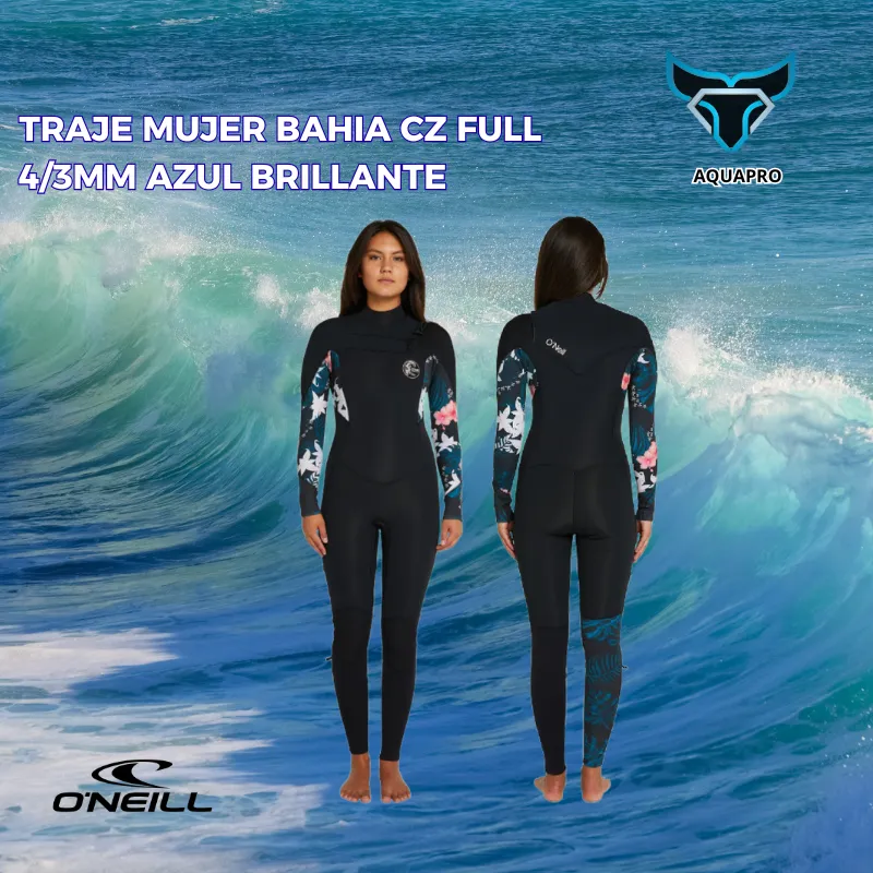 TRAJE MUJER BAHIA CZ FULL 4/3MM AZUL BRILLANTE