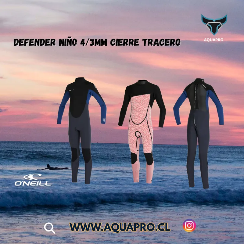 TRAJE NIÑO DEFENDER 4/3 MM BACK ZIP